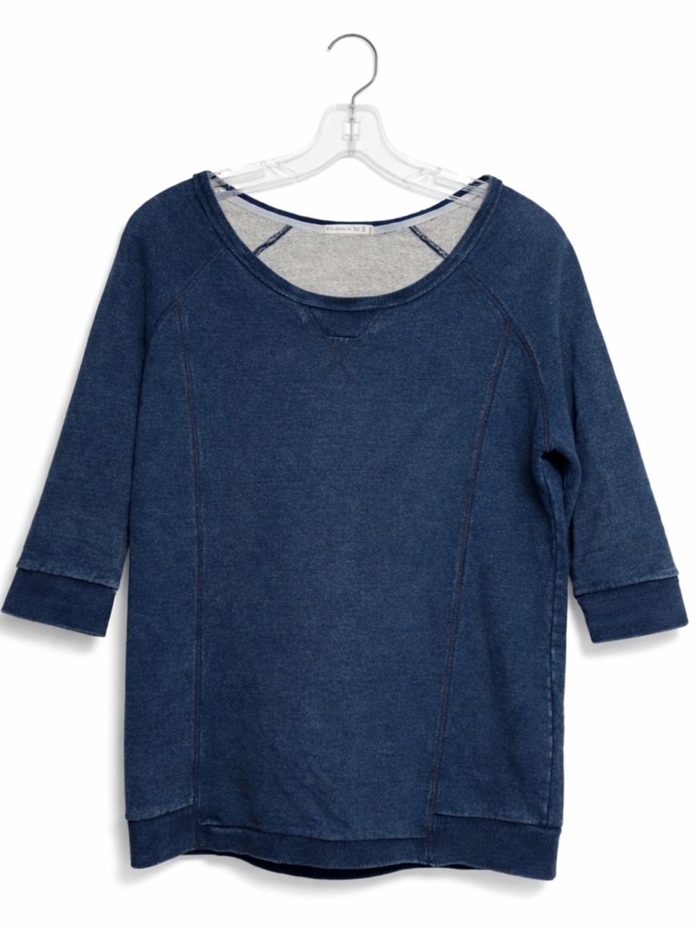 Alternative Apparel Blue 3/4 Sleeve Size Small Oversized Casual Minimalist Basic